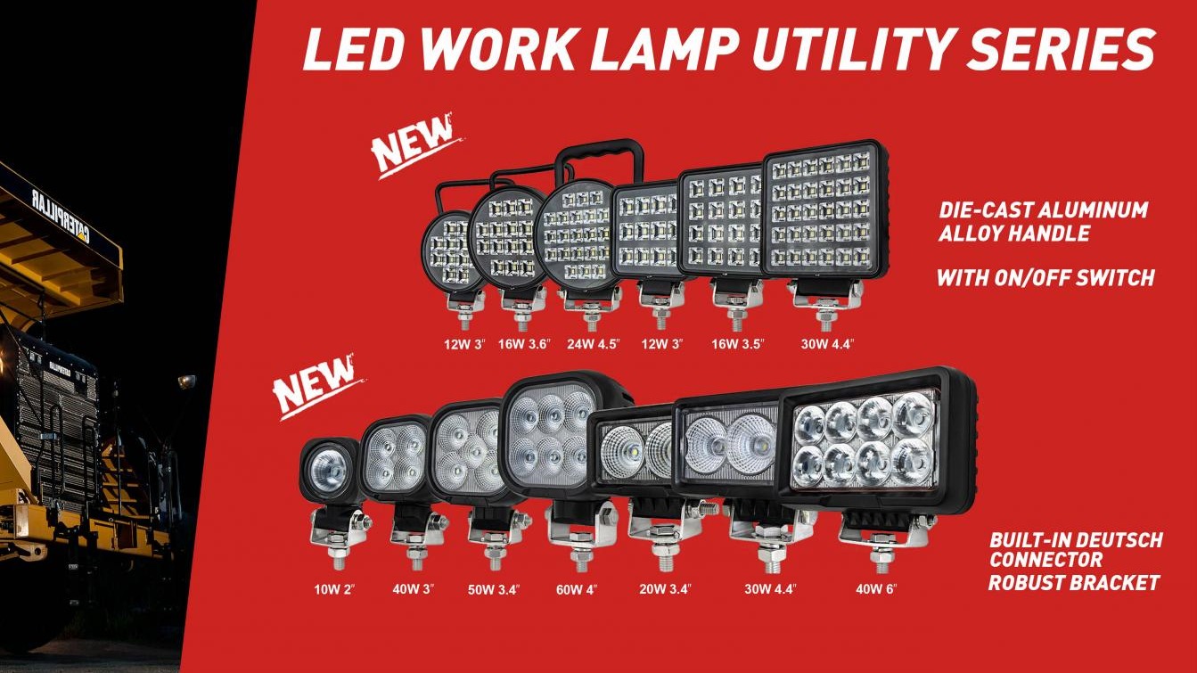 New arrival LED work lights for trucks, EMC 4, more than 10 models